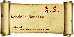 Nehéz Sarolta névjegykártya