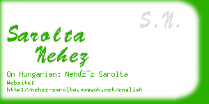 sarolta nehez business card